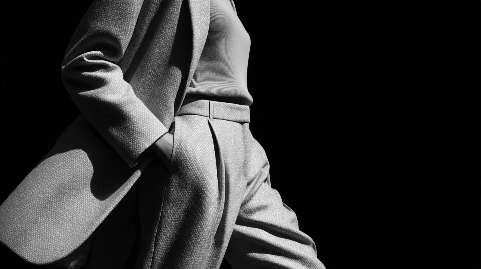 Tailored suit construction detail