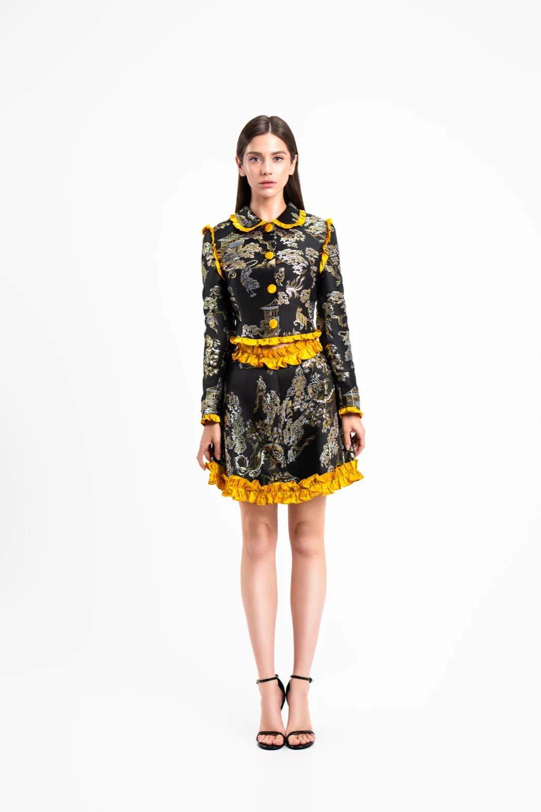 Chinoiserie jacket and skirt